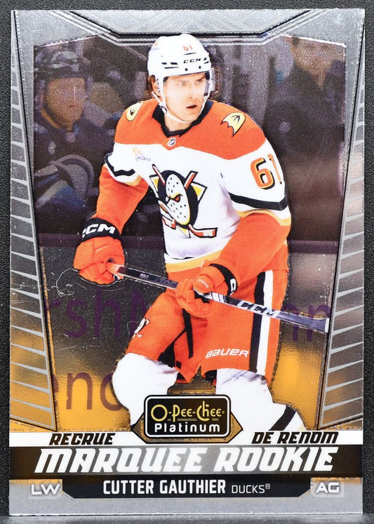 2024-25 O-Pee-Chee Platinum Marquee Rookie Cutter Gauthier 201 Ducks RC 8846