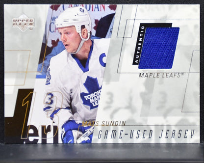 2001-02 Upper Deck Game-Used Jersey Mats Sundin Toronto Maple Leafs Jersey 2929