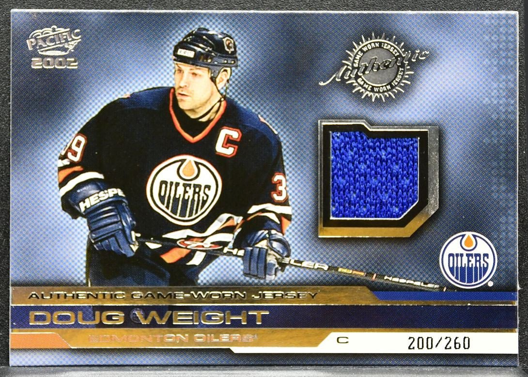 2001-02 Pacific Jerseys Doug Weight 15 Edmonton Oilers Jersey 9196