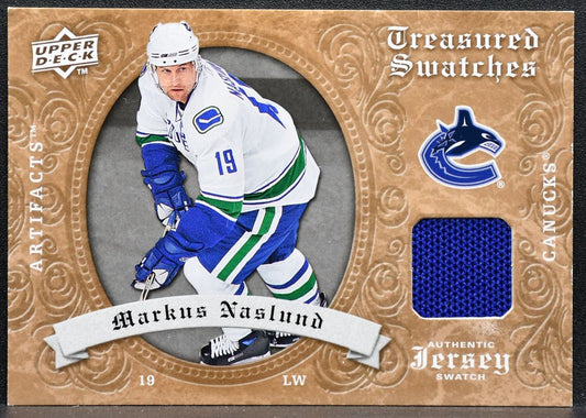 2008-09 UD Artifacts Treasured Swatches Markus Naslund TS-MN Canucks 4213