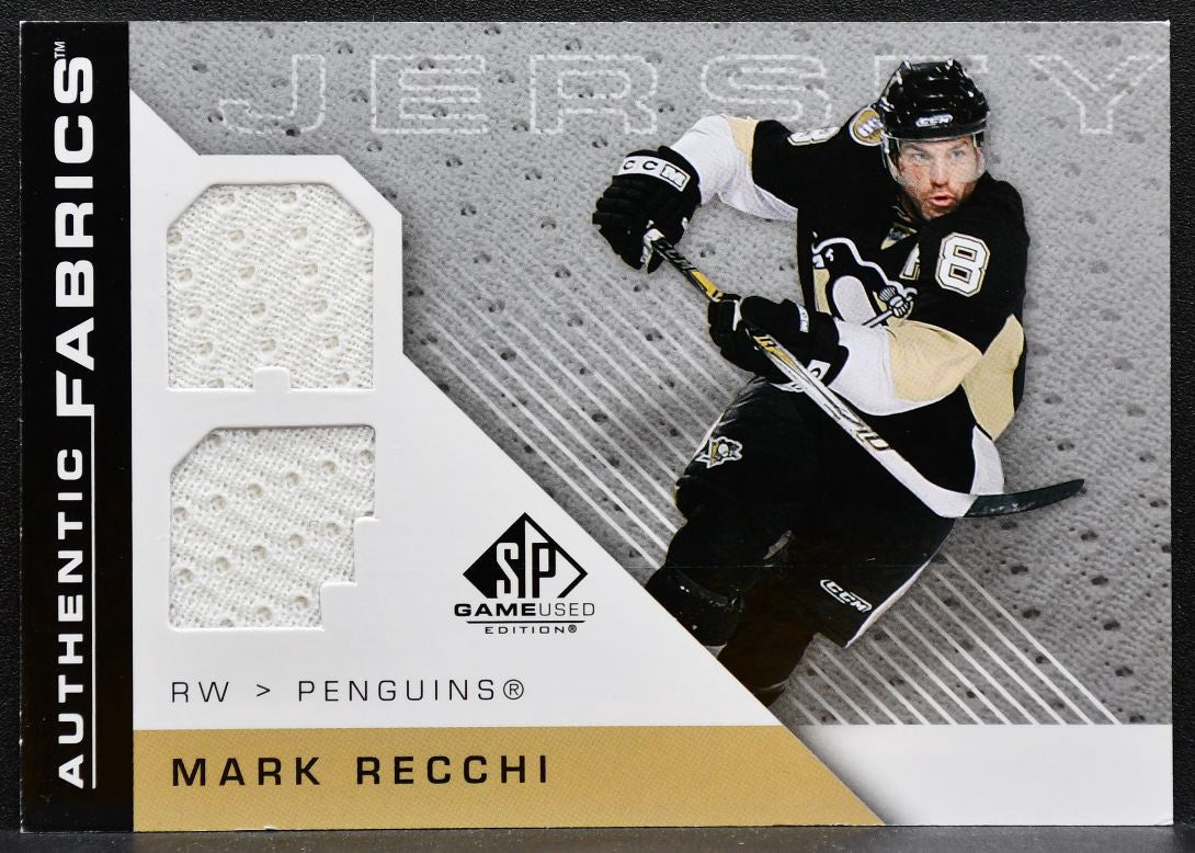 2007-08 SP Game Used Authentic Fabrics Mark Recchi AF-RE Penguins Jersey 5826