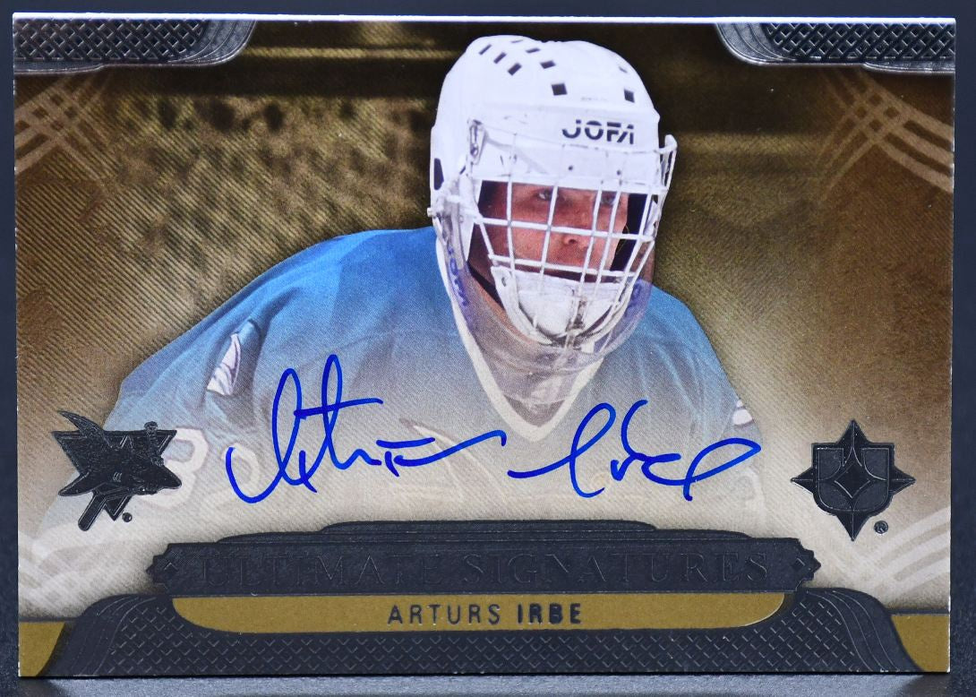 2013-14 UD Ultimate Collection Ultimate Sigantures Arturs Irbe US-AI Auto