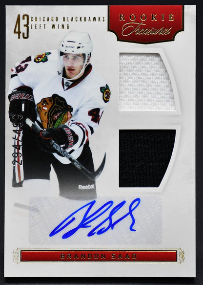 2011-12 Panini Rookie Anthology Rookie Treasures Saad 125 Auto 204/499 Jersey