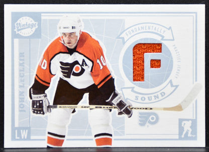 2002-03 UD Vintage Fundamentally Sound Jerseys John LeClair Flyers Jersey 5357