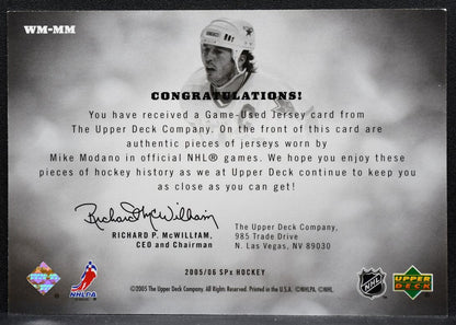 2005-06 SPx Winning Materials Mike Modano WM-MM Dallas Stars 122/350 Jersey 5697