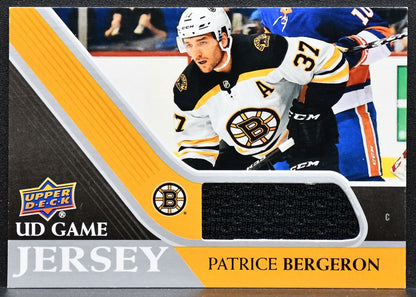 2020-21 UD Series 1 UD Game Jersey Patrice Bergeron GJ-PB Bruins Jersey 4015
