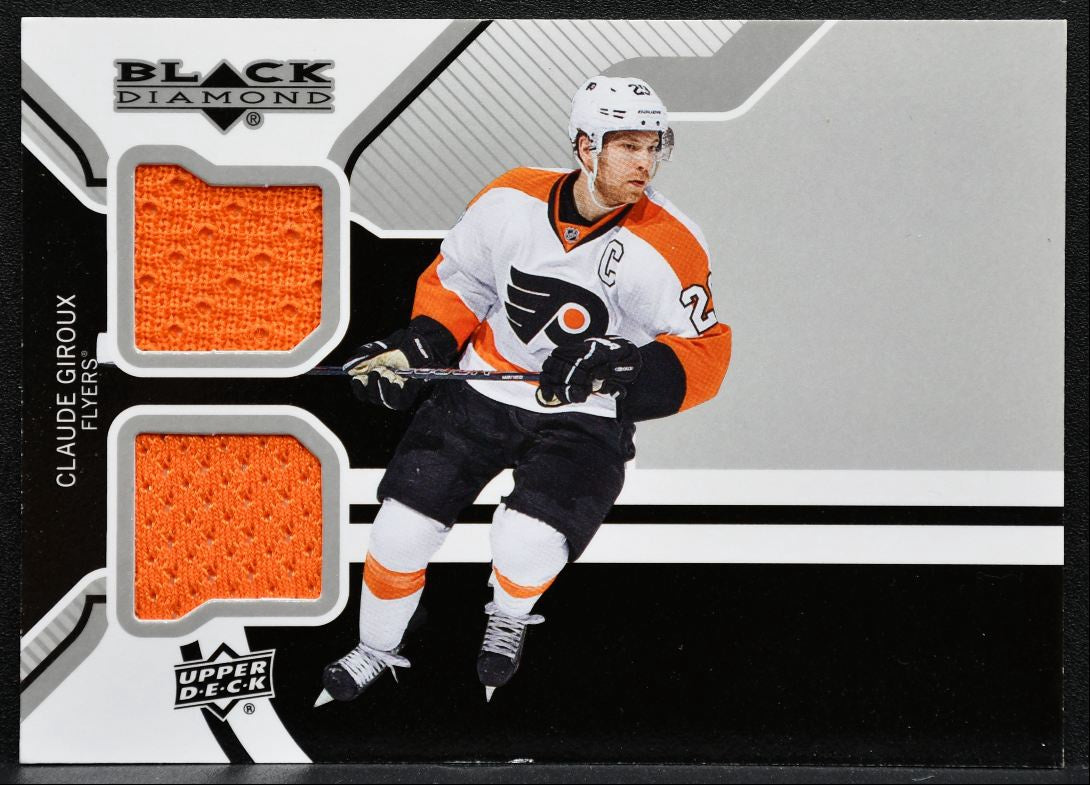 2013-14 UD Black Diamond Double Jerseys Claude Giroux PHI-CG Flyers Jersey 0870