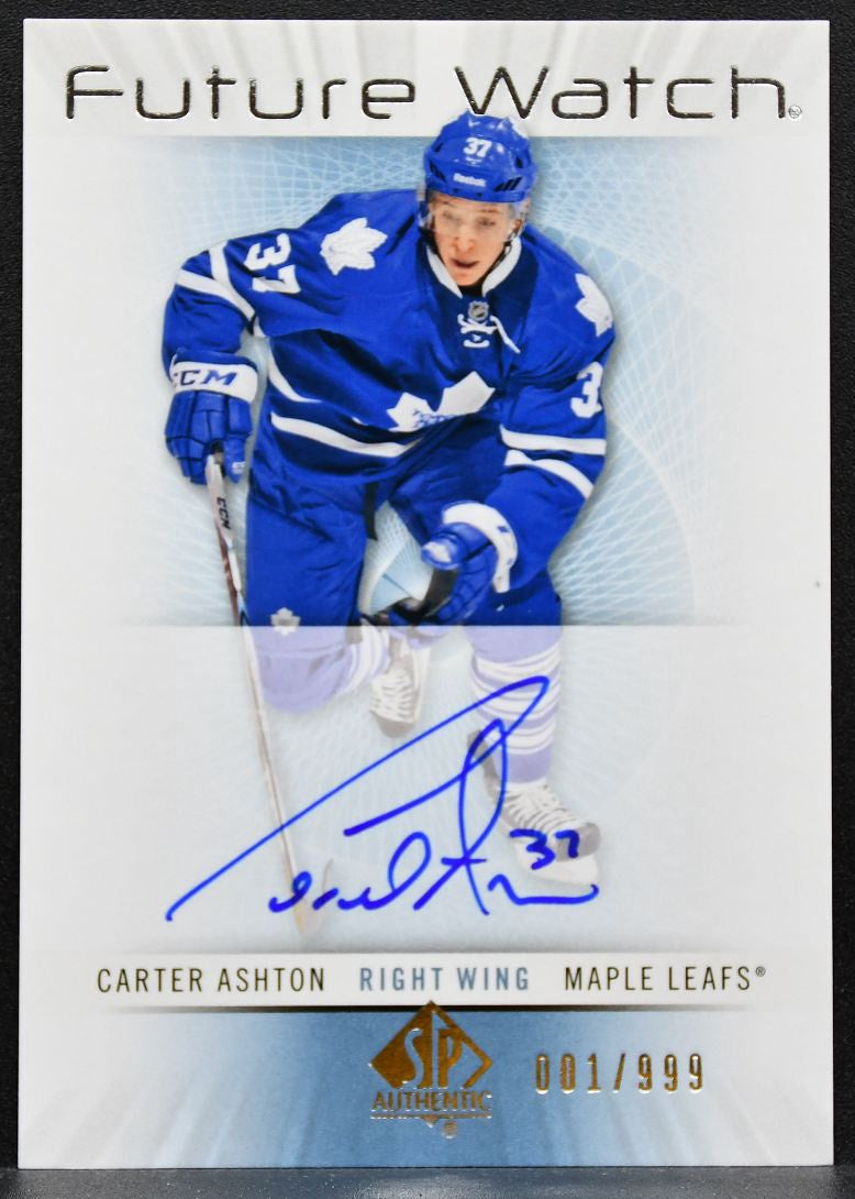 2012-13 SP Authentic Future Watch Auto Carter Ashton RC Auto 001/999 0376