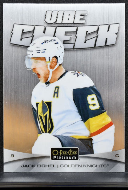 2025-26 O Pee Chee Platinum Vibe Check Jack Eichel Vegas Golden Knights 7627