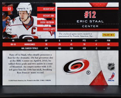 2010-11 Panini Limited Jersey Eric Staal Carolina Hurricanes 32/99 Jersey 6101