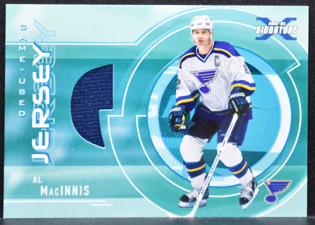 2002-03 Be A Player Signature Series Jersey AL MacInnis SGJ-37 Blues Jersey 8802