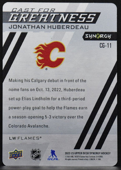 2022-23 UD Synergy Cast For Greatness Jonathan Huberdeau CG-11 Calgary Flames 8464