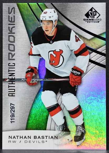 2019-20 SP Game Used Authentic Rookies Nathan Bastian 153 Devils RC 119/297 0535