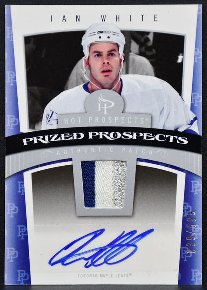2006-07 Fleer Hot Prospects Prized White Maple Leafs RC Auto 039/599 Patch 0133