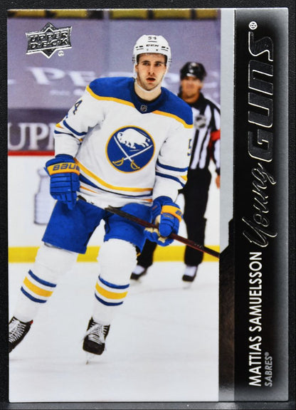 2021-22 Upper Deck Series 1 Young Guns Mattias Samuelsson Buffalo Sabres RC 0252