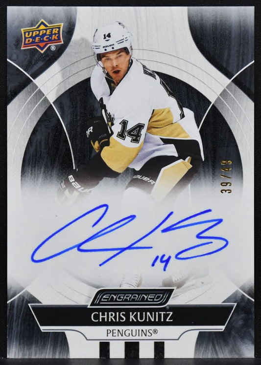 2025-26 UD Engrained Icons Ebony Auto Chris Kunitz CA-CK Auto 39/49