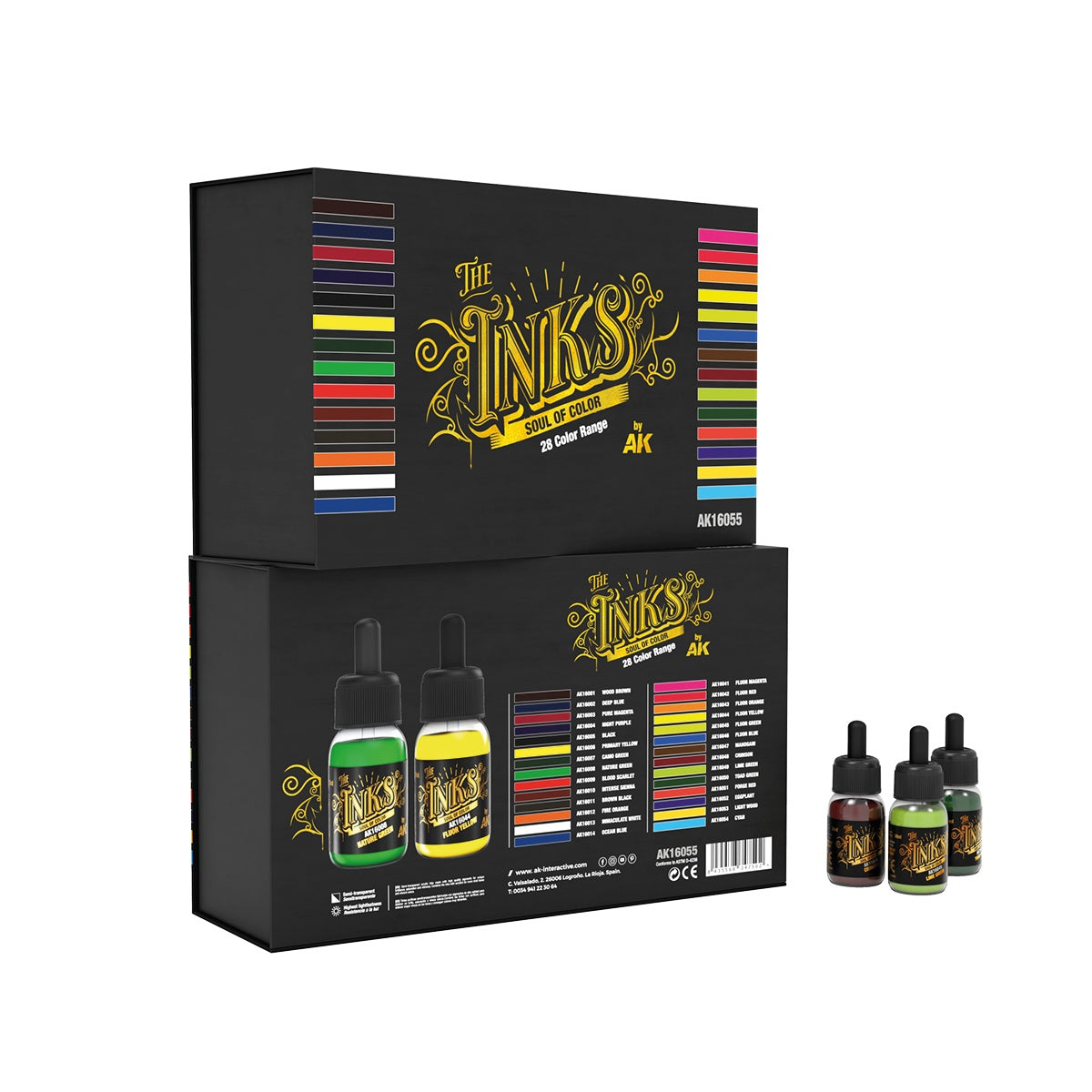 AK Interactive The Inks Special Box Full Range (28 Colors X 30 ml)