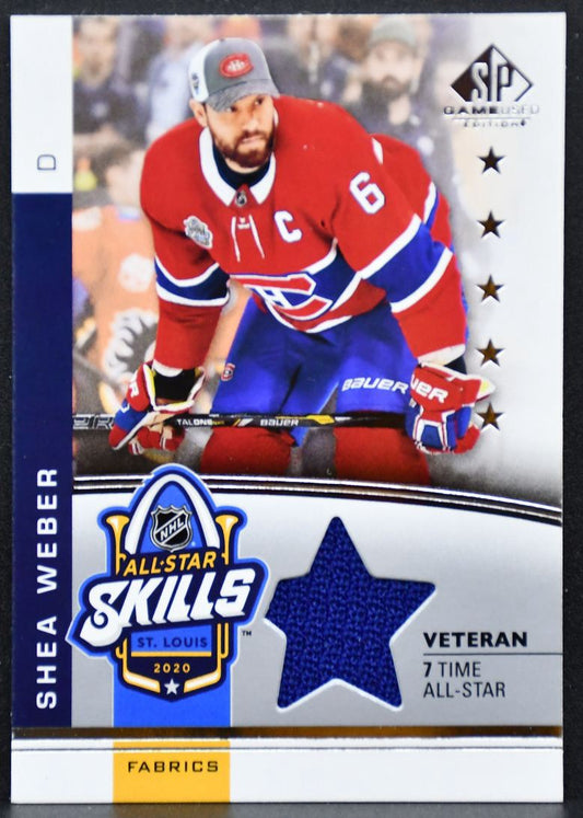 20-21 SP Game Used NHL All-Star Skills Fabrics Shea Weber Canadiens Jersey 6828
