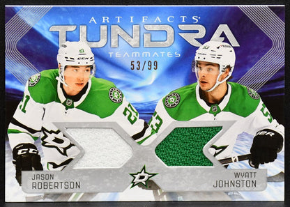 2025-26 UD Artifacts Tundra Johnston / Robertson Stars 53/99 Jersey 3121