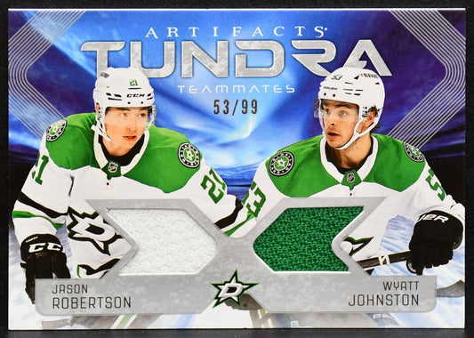 2025-26 UD Artifacts Tundra Johnston / Robertson Stars 53/99 Jersey 3121
