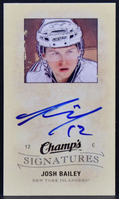 2009-10 Upper Deck Champ's Signatures mini Josh Bailey CS-JB Islanders Auto 1349