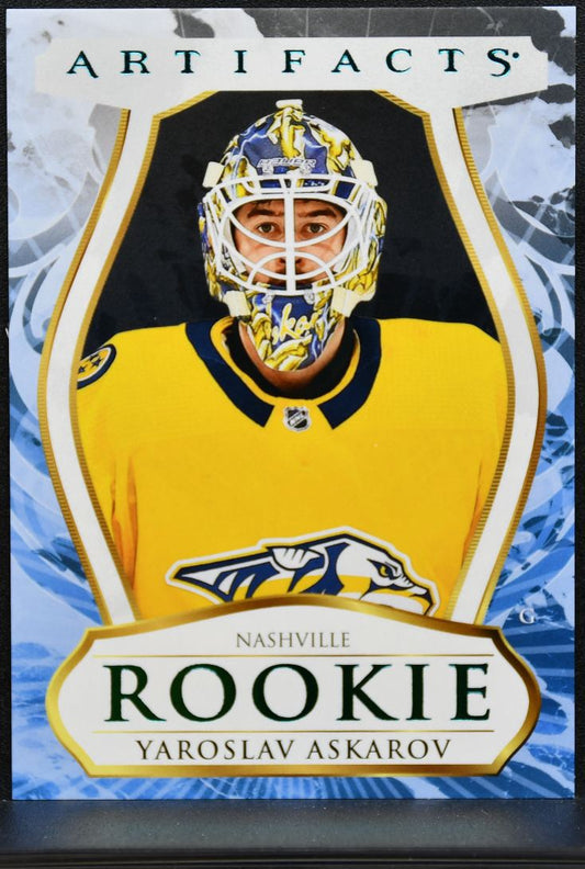 2023-24 UD Artifacts Turquoise Yaroslav Askarov 183 Nashville Predators RC 0205