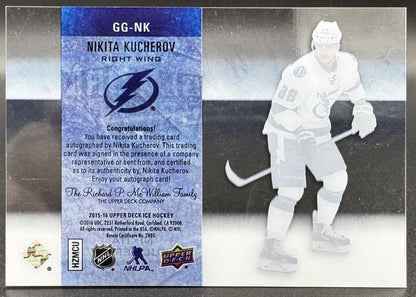 2016-17 UD ICE Glacial Graphs Nikita Kucherov GG-NK Tampa Bay Lightning Auto