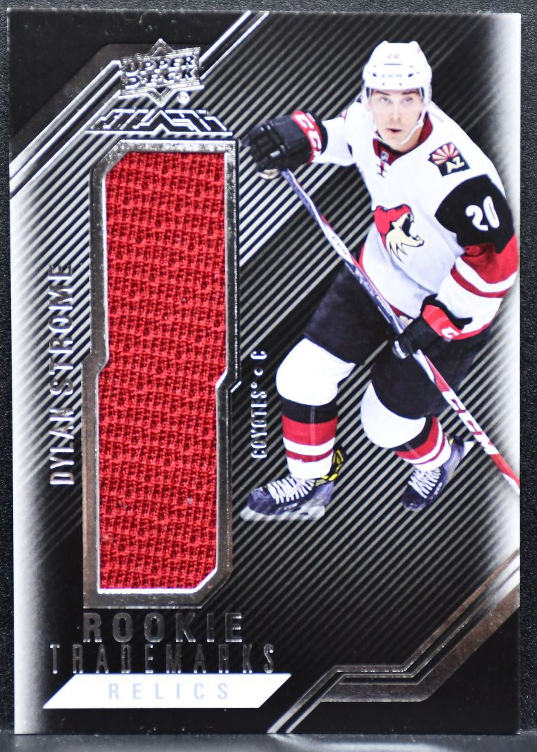 2016-17 UD Black Rookie Trademarks Relics Dylan Strome RC Jersey 7775