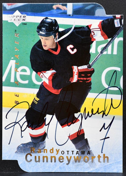 1996-97 UD Be a Player Signatures Randy Cunneyworth S81 Senators Auto 8713