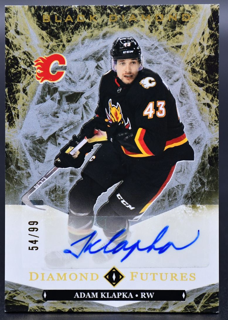 2024-25 UD Black Diamond Adam Klapka BDF-AK Calgary Flames RC Auto 54/99