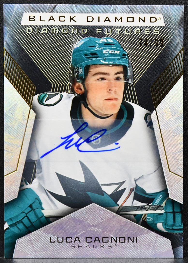 2025-26 Upper Deck Black Diamond Futures Auto Luca Cagnoni RC Auto 74/99 6216