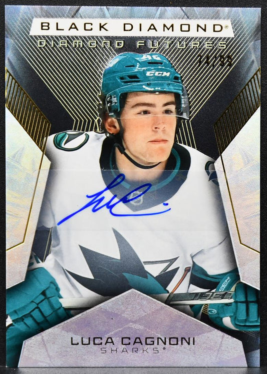 2025-26 Upper Deck Black Diamond Futures Auto Luca Cagnoni RC Auto 74/99 6216