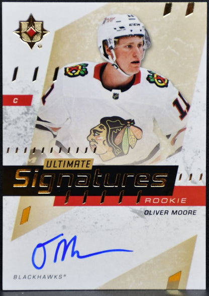 2025-26 UD Ultimate Collection Signatures Rookie Moore Blackhawks RC Auto 5547