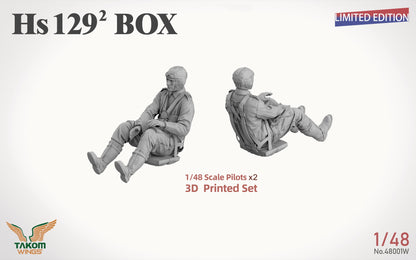 Takom Hs 129² BOX Hs 129 B2+Hs 129 B3+3D Printed Set Figures x2+Panther A (Limited edition)