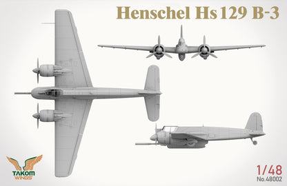 Takom 1/48 Henschel Hs 129 B-3 w/INTERIOR + BONUS (CLEAR PARTS)