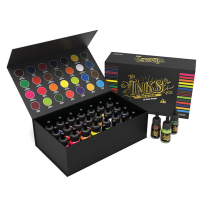 AK Interactive The Inks Special Box Full Range (28 Colors X 30 ml)