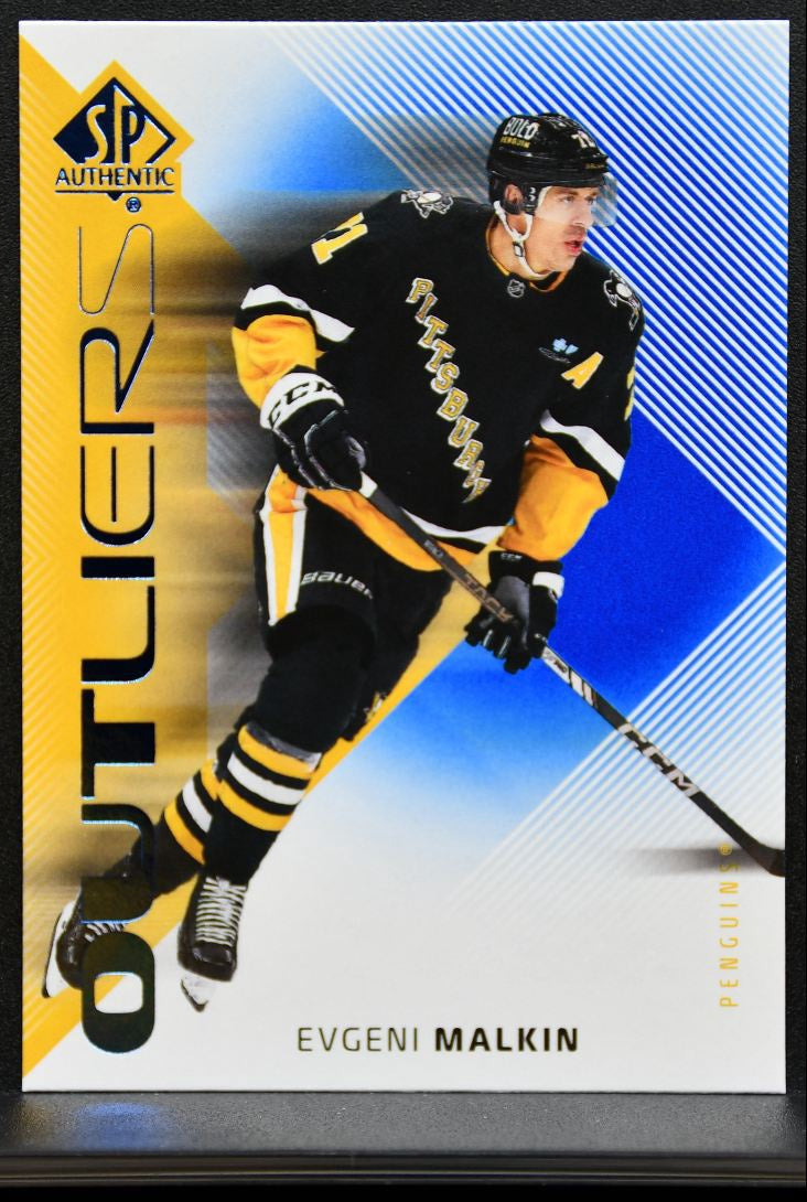 2025-26 SP Authentic Outliers Blue Evgeni Malkin O-16 Pittsburgh Penguins 8259