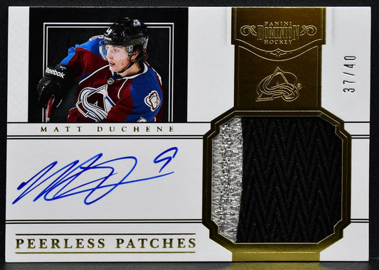 2012-13 Panini Peerless Patches Duchesne 19 Colorado Avalanche Auto 37/40 Patch 3859