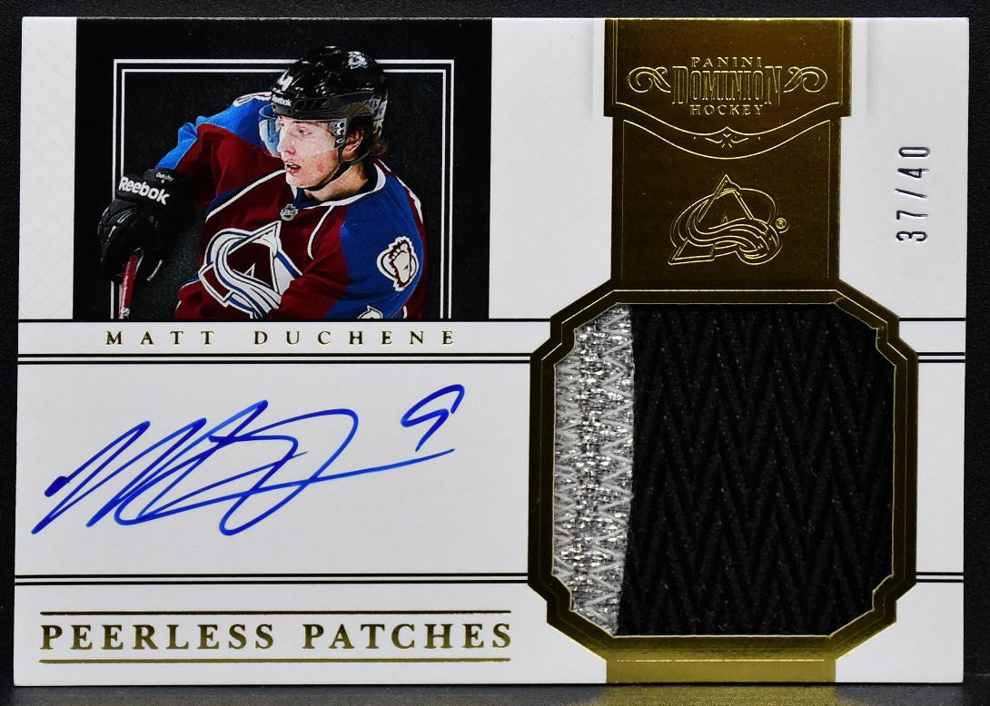 2012-13 Panini Peerless Patches Duchesne 19 Colorado Avalanche Auto 37/40 Patch 3859