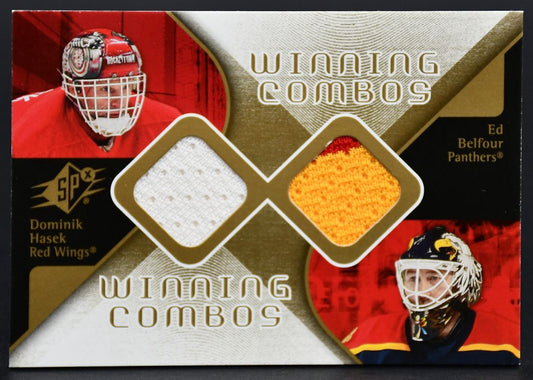 2007-08 SPx Winning Combos Dominik Hasek/Ed Belfour WC-BH Jersey