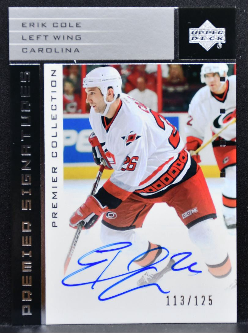 2002-03 UD Premier Collection Signatures Silver Cole Auto 113/125 2752