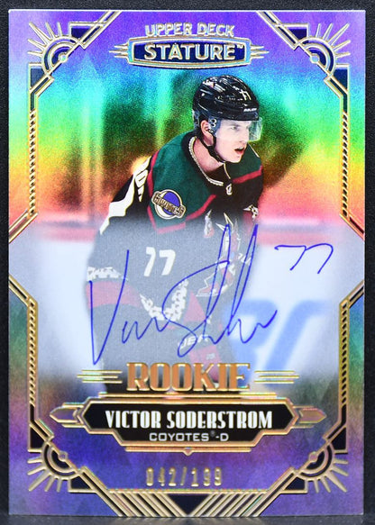 2020-21 UD Stature Rc Auto Victor Soderstrom 165 Coyotes RC Auto 042/199 5026