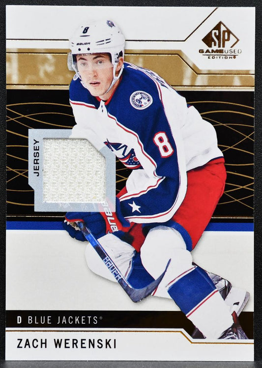 2018-19 SP Game Used Jersey Zach Werenski 77 Columbus Blue Jackets Jersey 2646