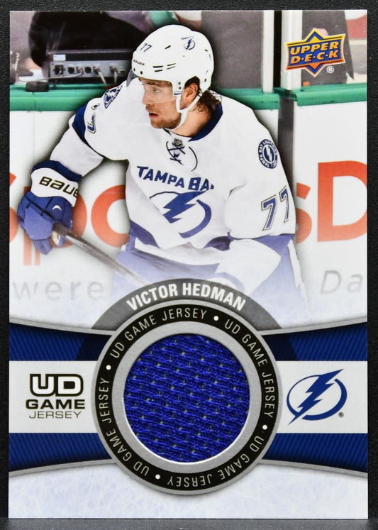 2015-16 Upper Deck Series 1 UD Game Jersey Victor Hedman Lightning Jersey 1849