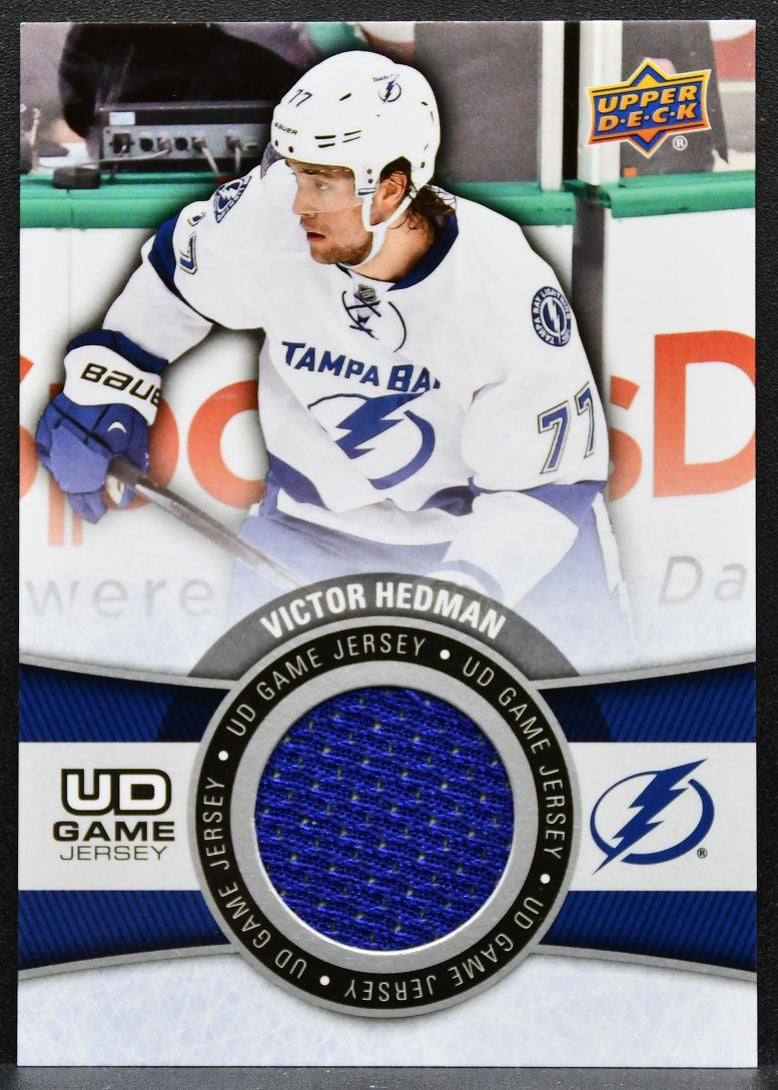 2015-16 Upper Deck Series 1 UD Game Jersey Victor Hedman Lightning Jersey 1849