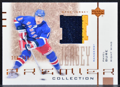 2001-02 UD Premier Collection Jerseys Pavel Bure Rangers 216/300 Jersey 8949