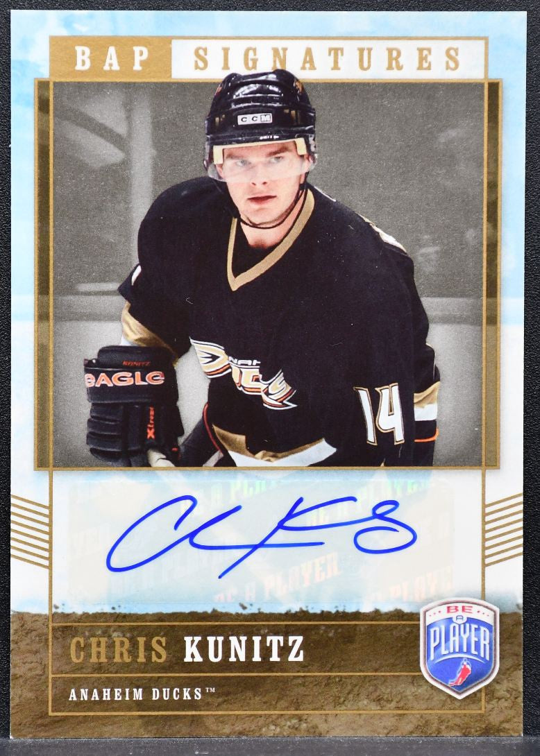 2006-07 Be A Player Signatures Chris Kunitz CK Anaheim Ducks Auto 1344
