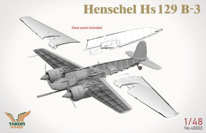 Takom 1/48 Henschel Hs 129 B-3 w/INTERIOR + BONUS (CLEAR PARTS)