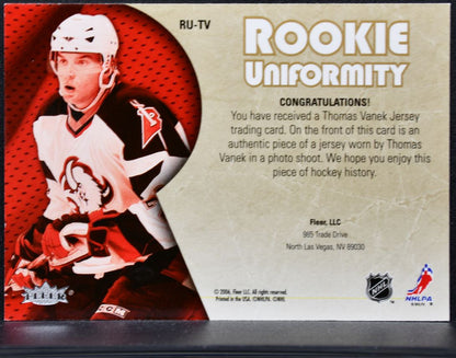 2005-06 Fleer Ultra Rookie Uniformity Jerseys Thomas Vanek RU-TV RC Jersey 6300