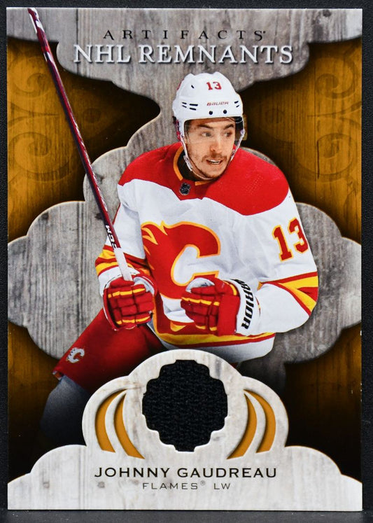2021-22 UD Artifacts NHL Remnants Johnny Gaudreau NR-JG Calgary Flames Jersey 3484